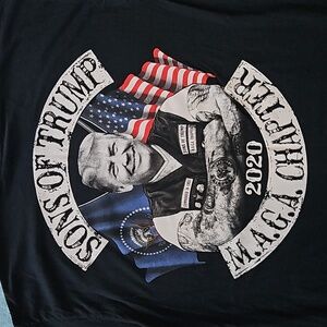 Donald Trump MAGA America Motorcycle Biker Club Graphic Tshirt